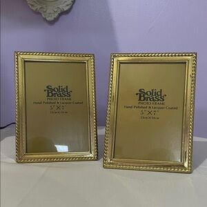 Gold Photo Frame Set 5x7 like new